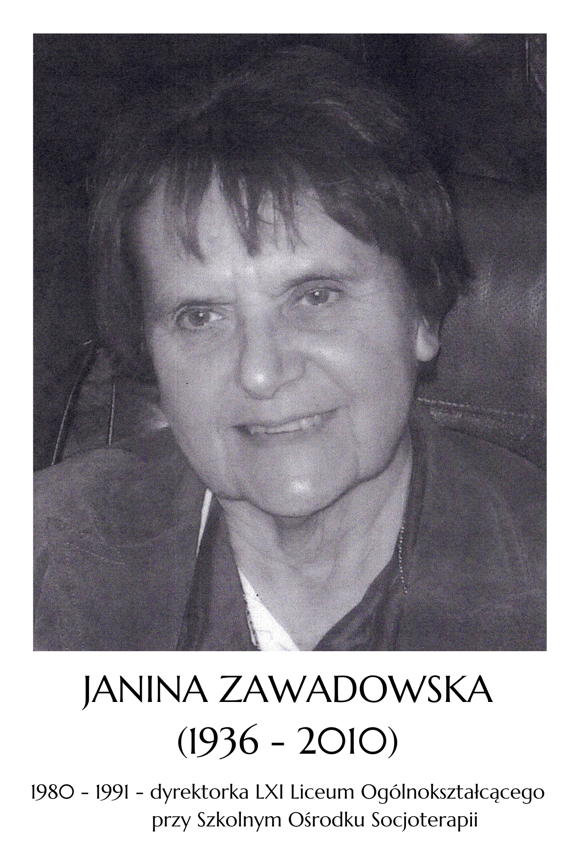 Portret Janiny Zawadowskiej