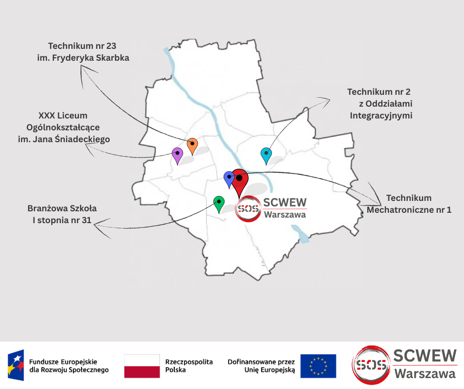 MAPA WARSZAWY